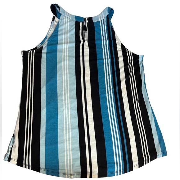 Adrianna Papell - Womens Sleeveless Striped Top Sz. MD - Picture 5 of 8